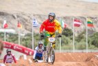 Europos žaidynės. BMX dviračiai. V.Rimšaitė ir A.Kazlauskis.