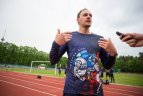 Bėgimo klubui "Volvere Run" dizaineris A.Pogrebnojus ir vitražistas N.Baublys sukūrė sportinę aprangą