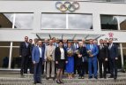 Lietuvos olimpiniame komitete apdovanoti jubiliejines sukaktys pažymintis sporto žmonės.