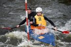 Lietuvos baidarių slalomo čempionate Vokės upėje vyko permaininga kova