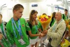 Jaunieji olimpiečiai sugrįžo į Lietuvą.