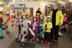 "Slidinėjimo mokyklos" surengta kalnų slidinėjimo pamoka Druskininkų "Snow arena".