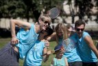 Lukiškių aikštėje badmintoną žaidė Vilniaus kūrybinis elitas