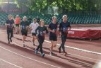 Bėgimo klubui "Volvere Run" dizaineris A.Pogrebnojus ir vitražistas N.Baublys sukūrė sportinę aprangą